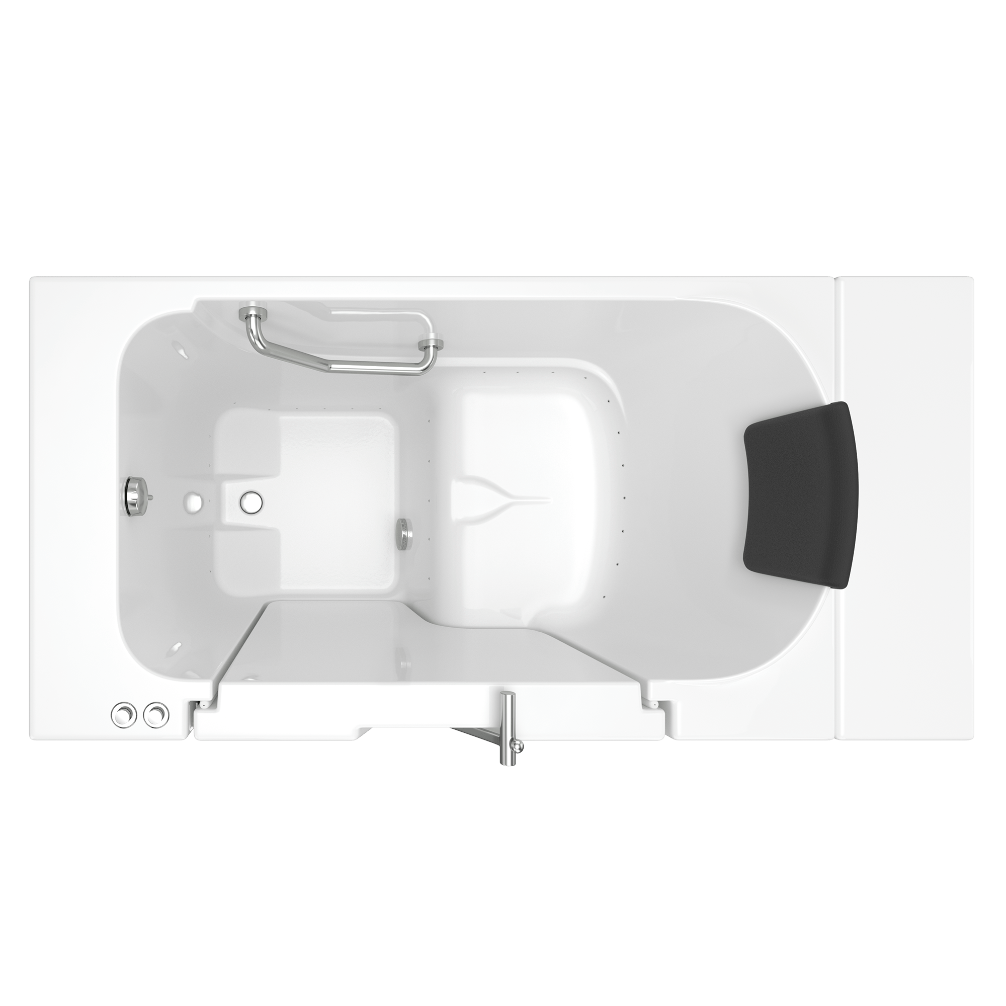 Gelcoat Premium Series 30 x 52  Inch Walk in Tub With Air Spa System   Left Hand Drain WIB WHITE